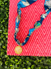 Coastline Charm Scarf Necklace