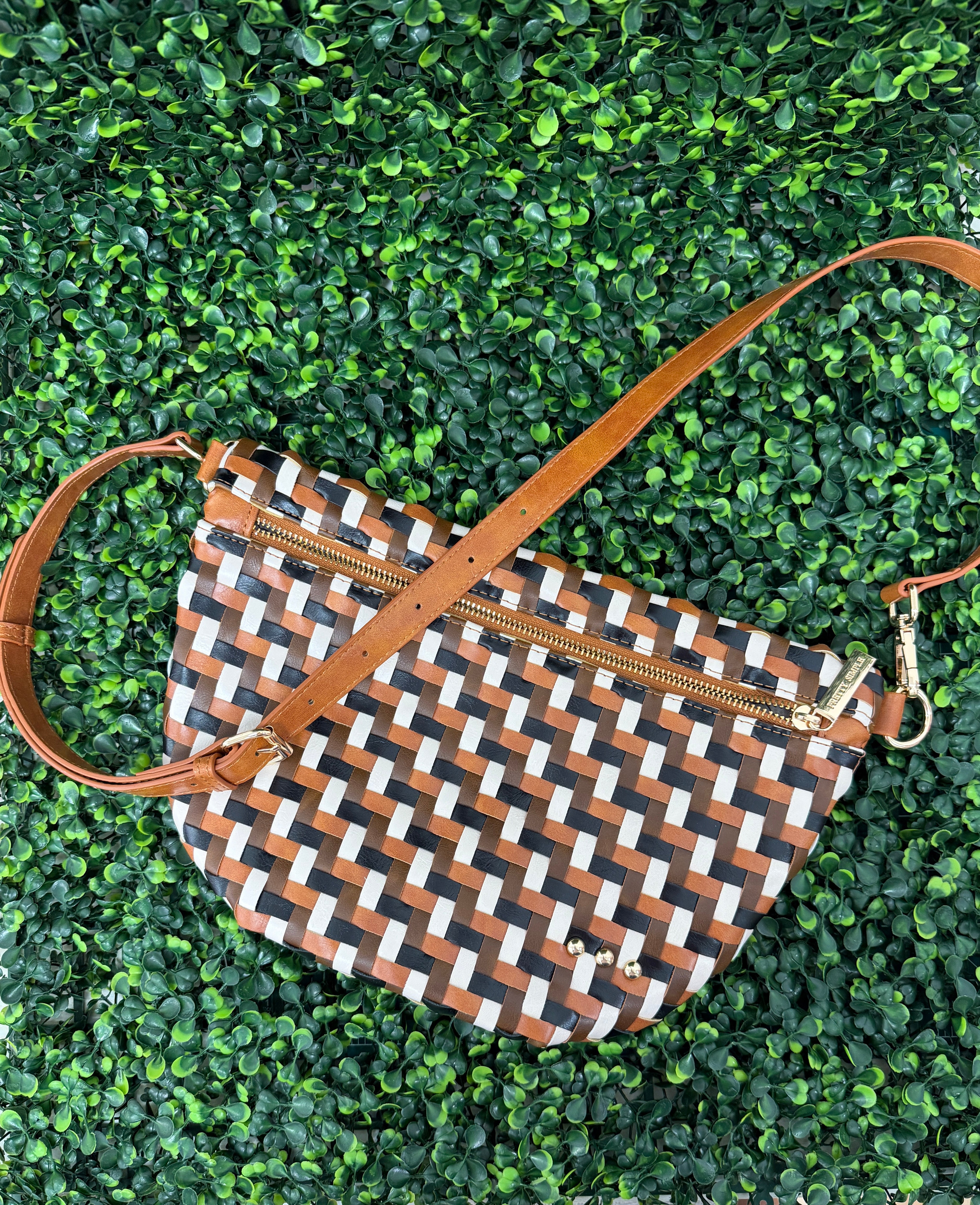 Diagonal Woven Bum Bag
