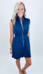 Polished Zip Mini (navy)