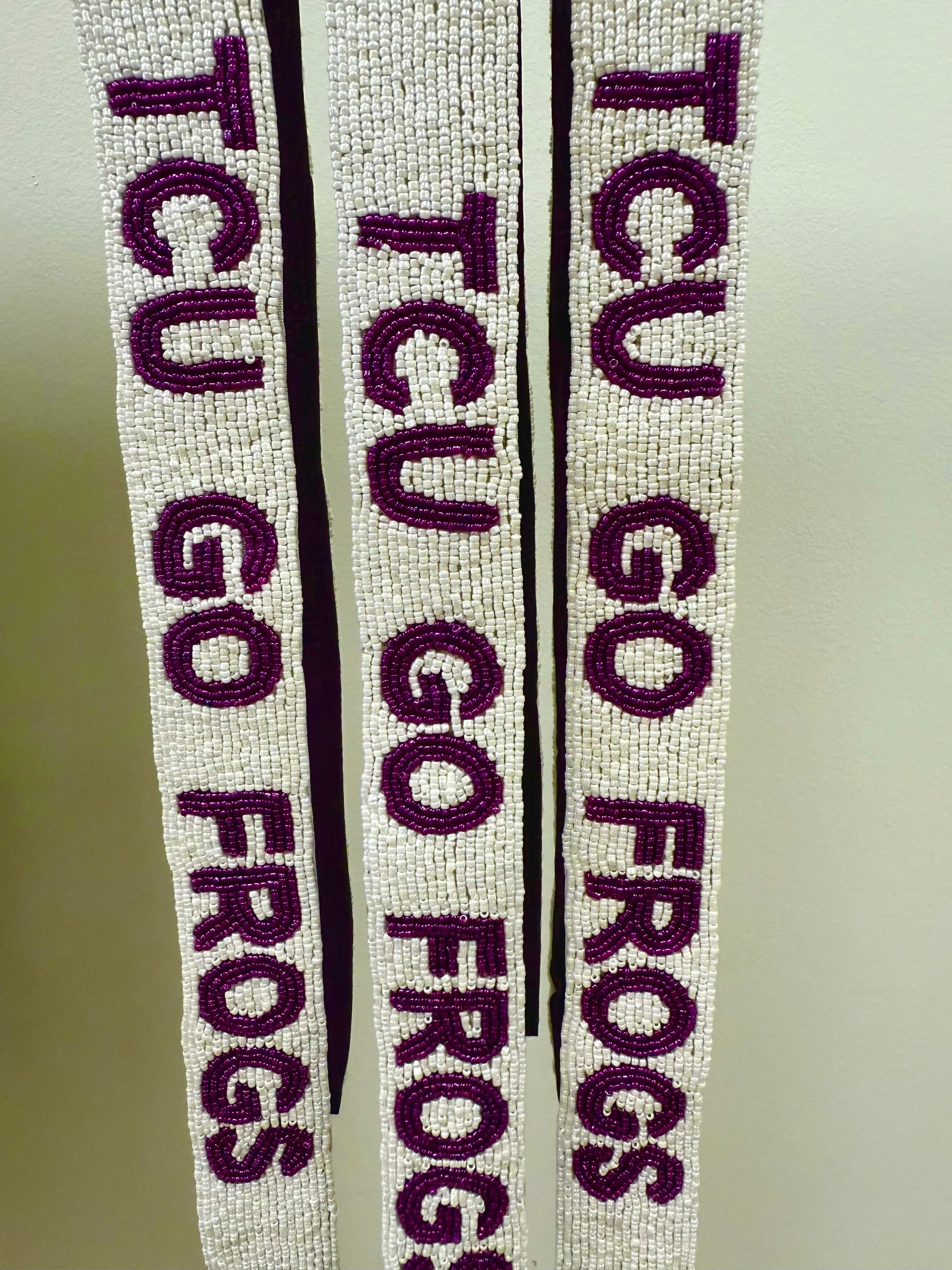 "Go Frogs" Bead Purse Strap