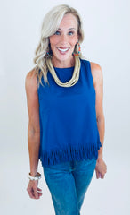 Fringe Benefits Top (blue)