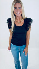Tulle Time Top (black)