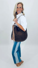 Rosalie Rivet Suede Hobo