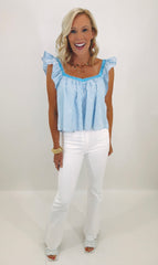 Seaside Flounce Top