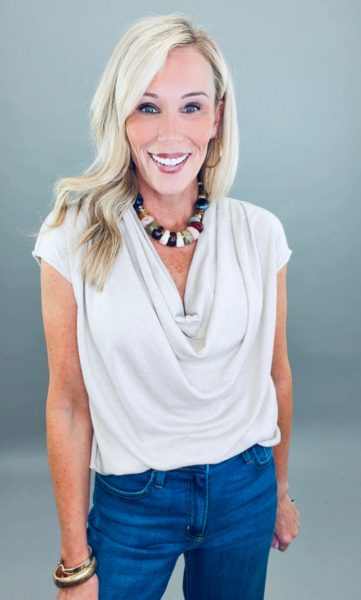 Current Affair Top (sand)