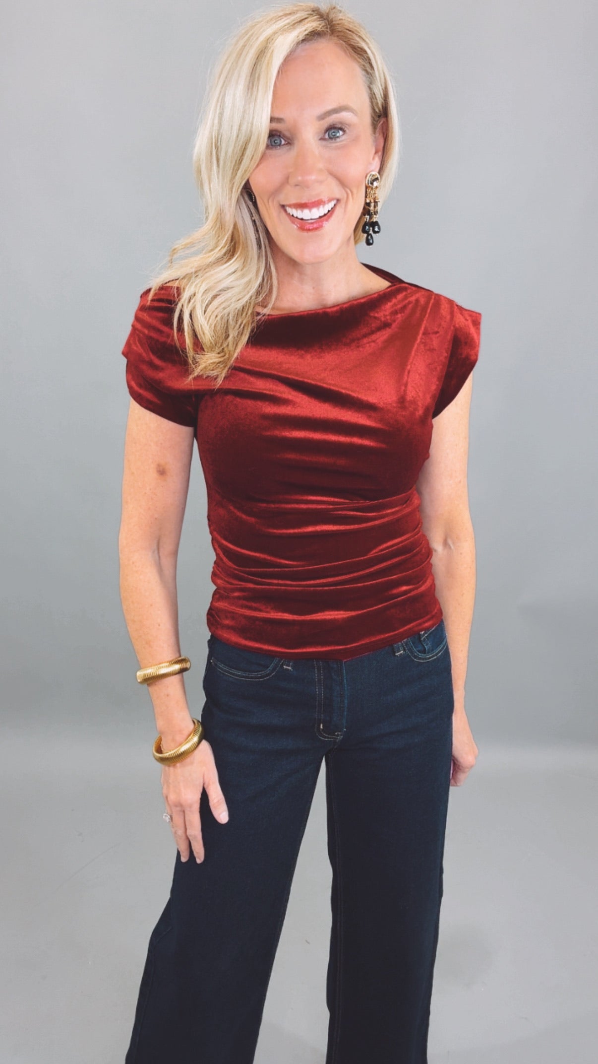 Velvet Rendezvous Top (burgundy)