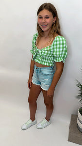 The Gingham Knot Top