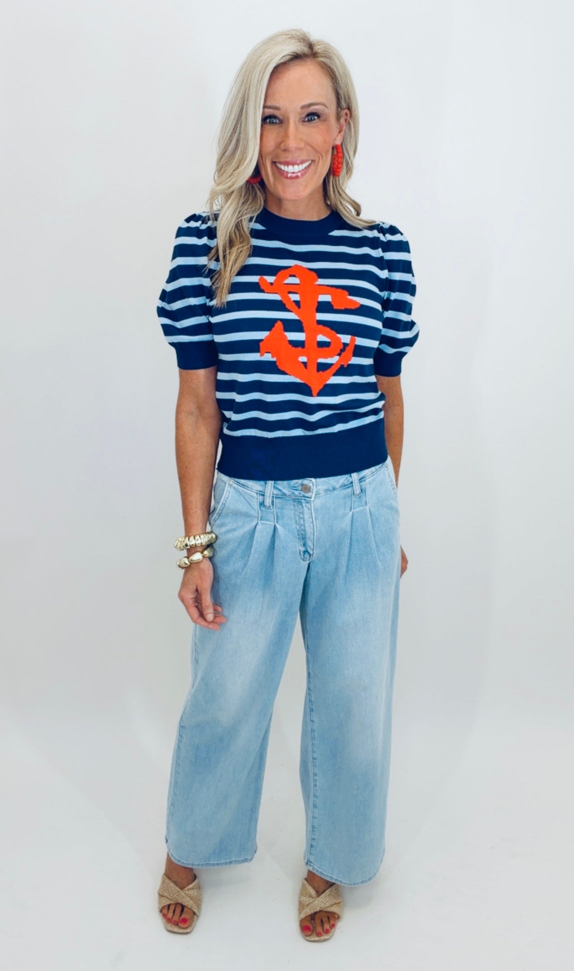 Lightweight Pleated Denim