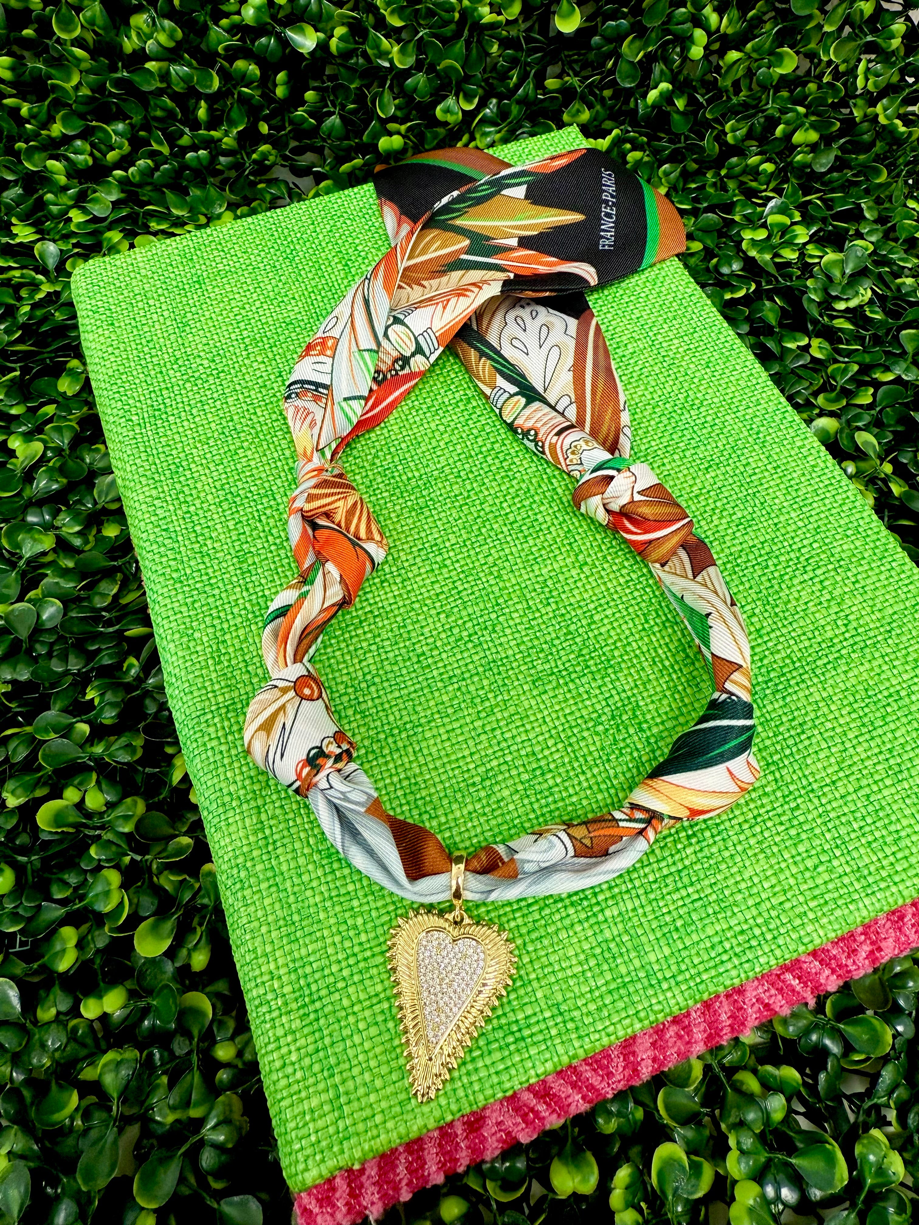 Edge of My Heart Scarf Necklace