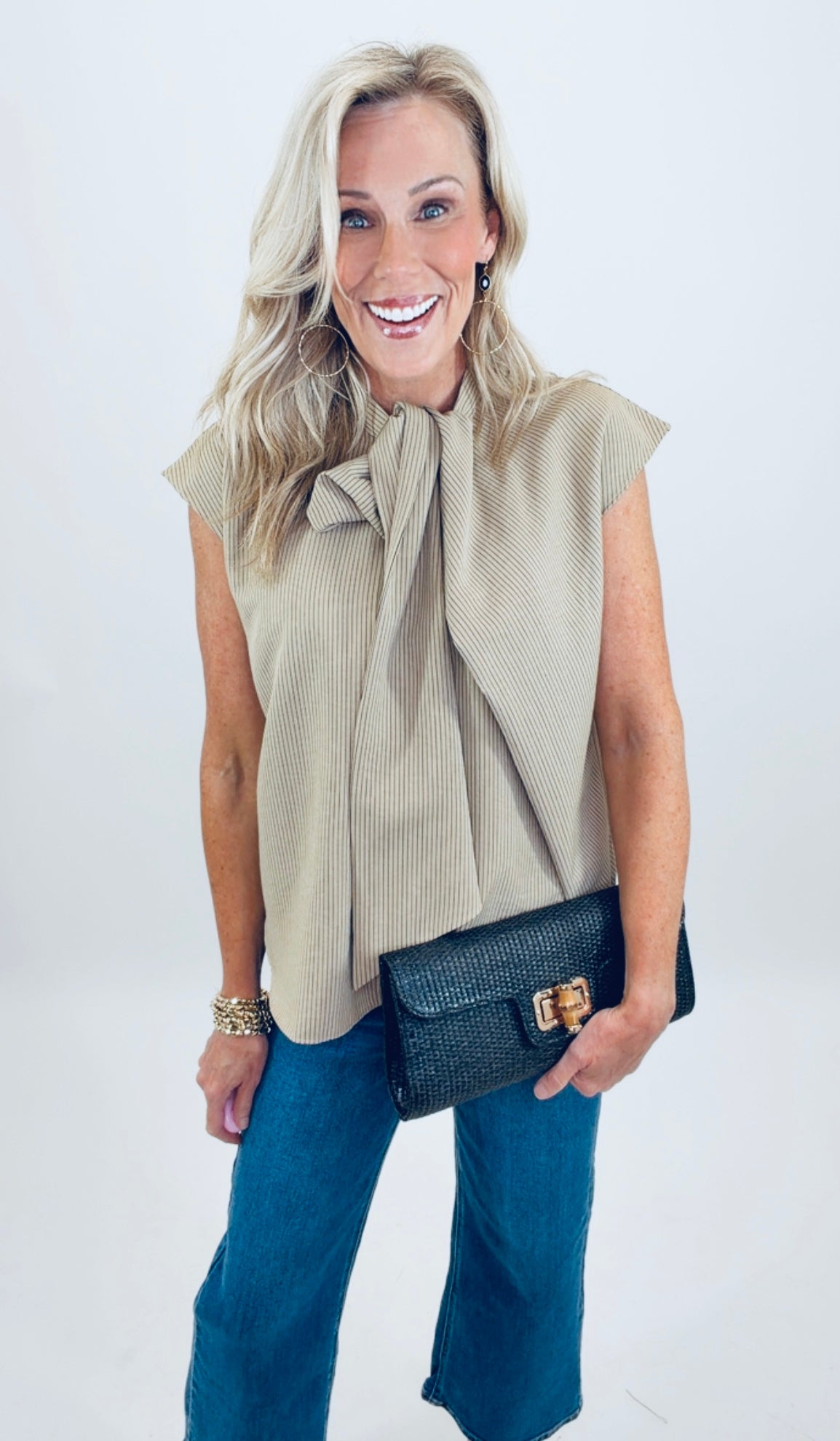Pinstripe Poise Top