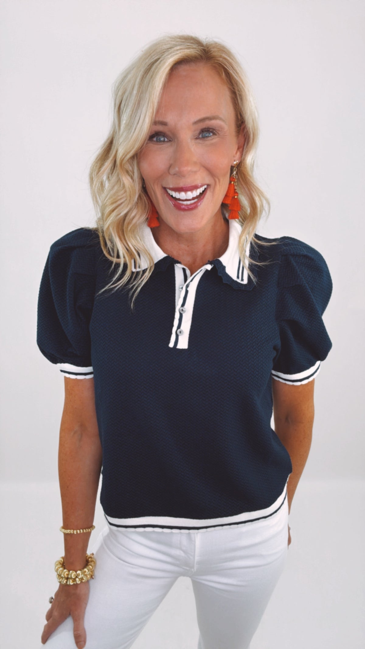 Prep School Puff Sleeve Top