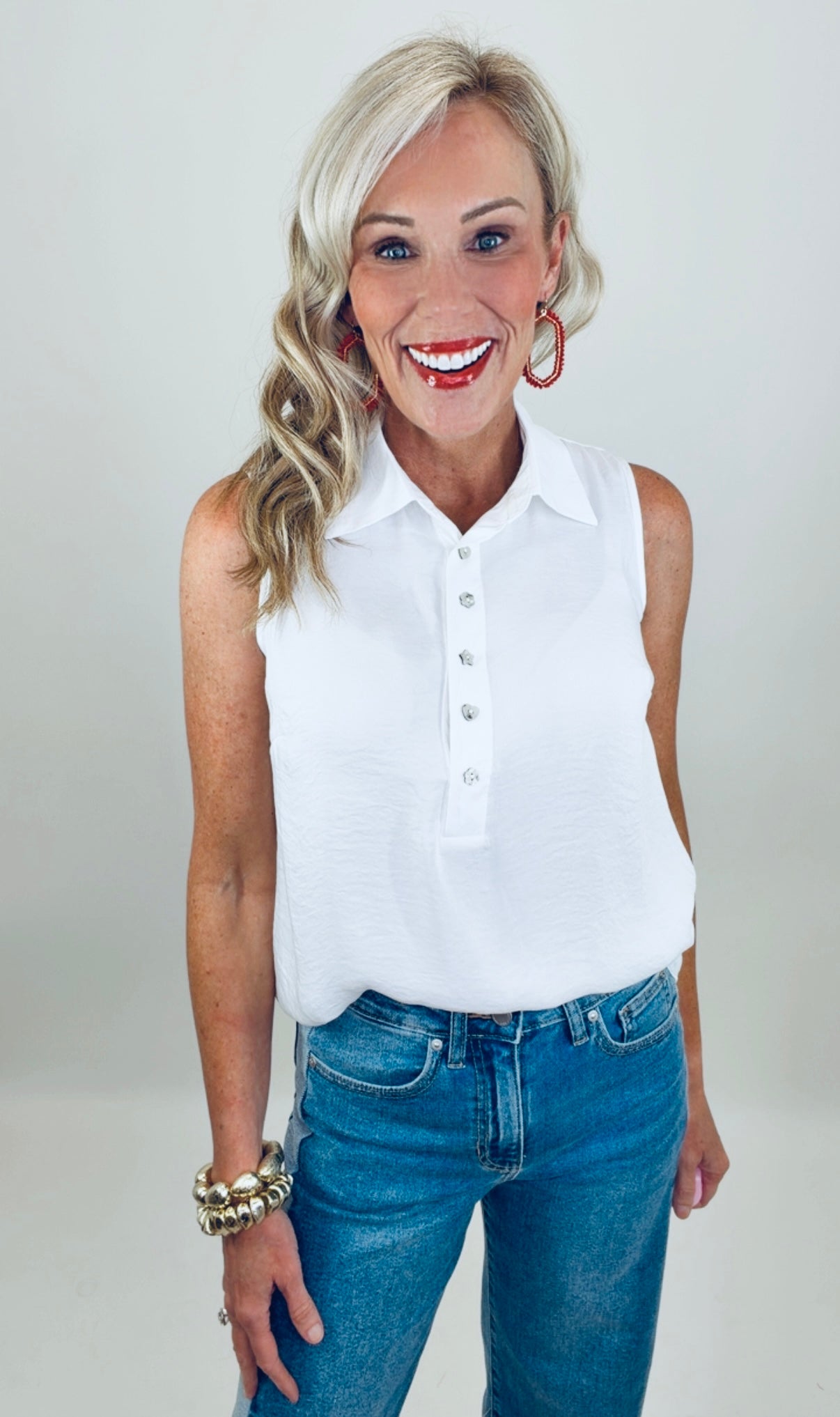 Blossom Button Top