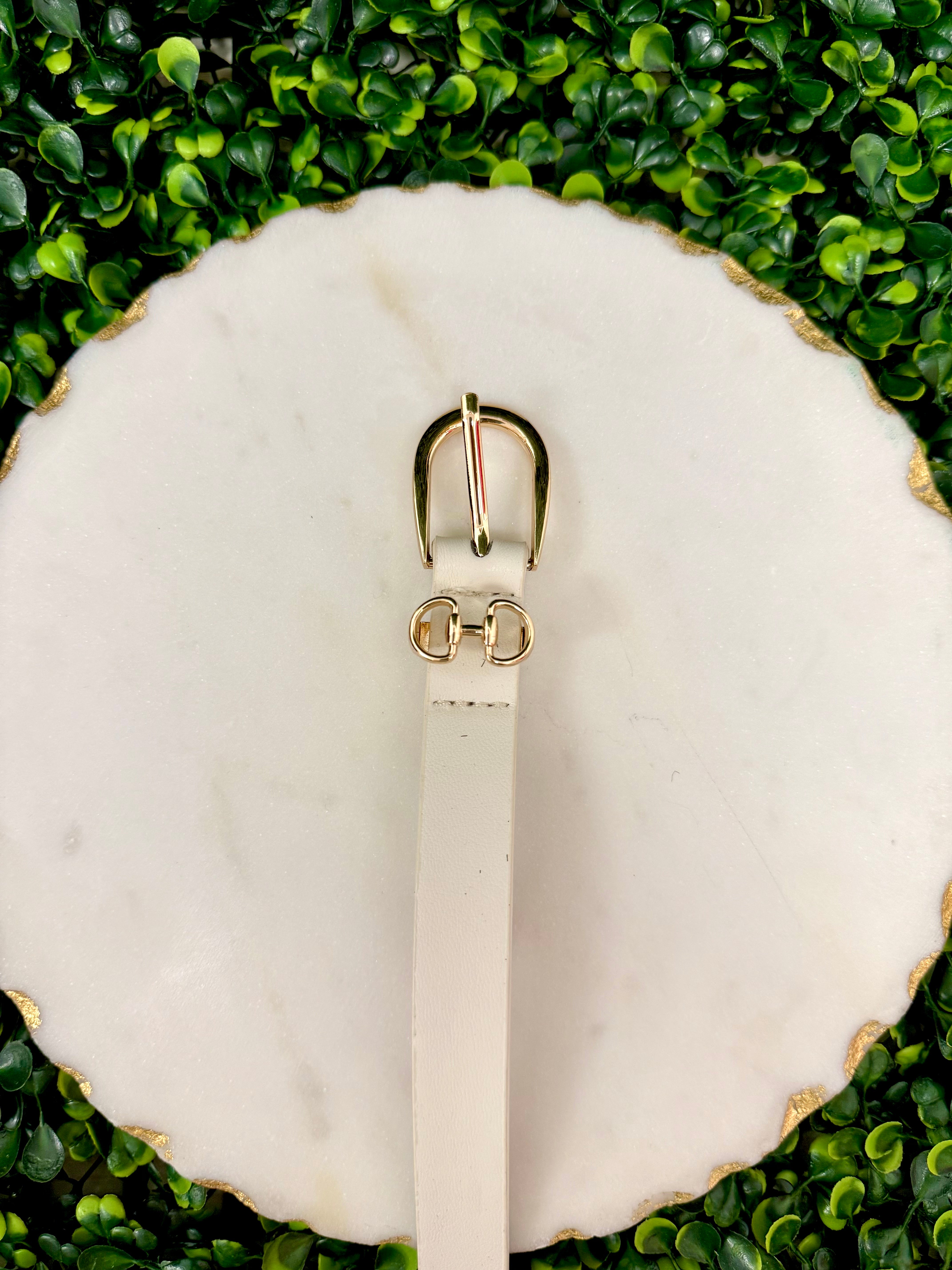 Skinny Horsebit Belt