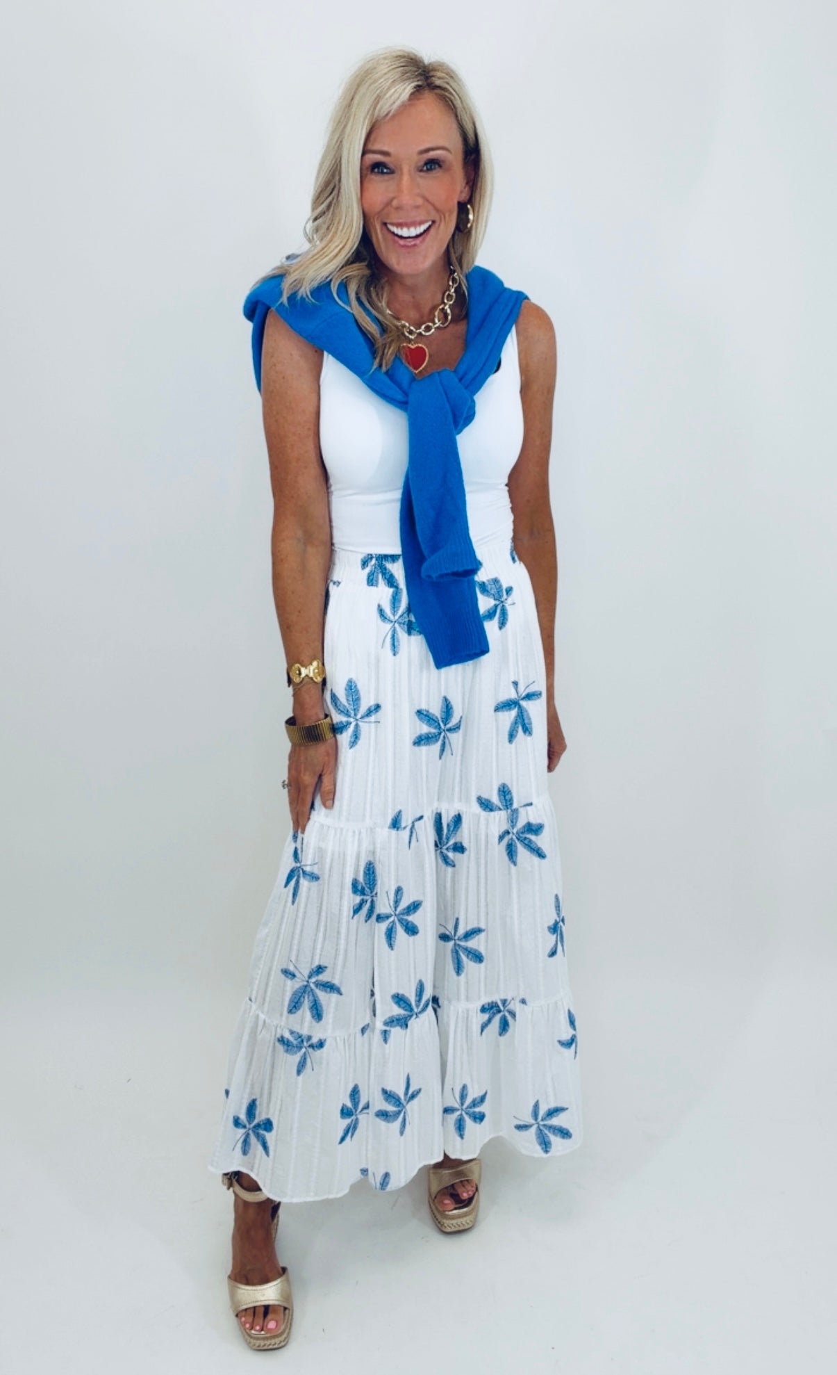 Seabreeze Tiered Maxi Skirt