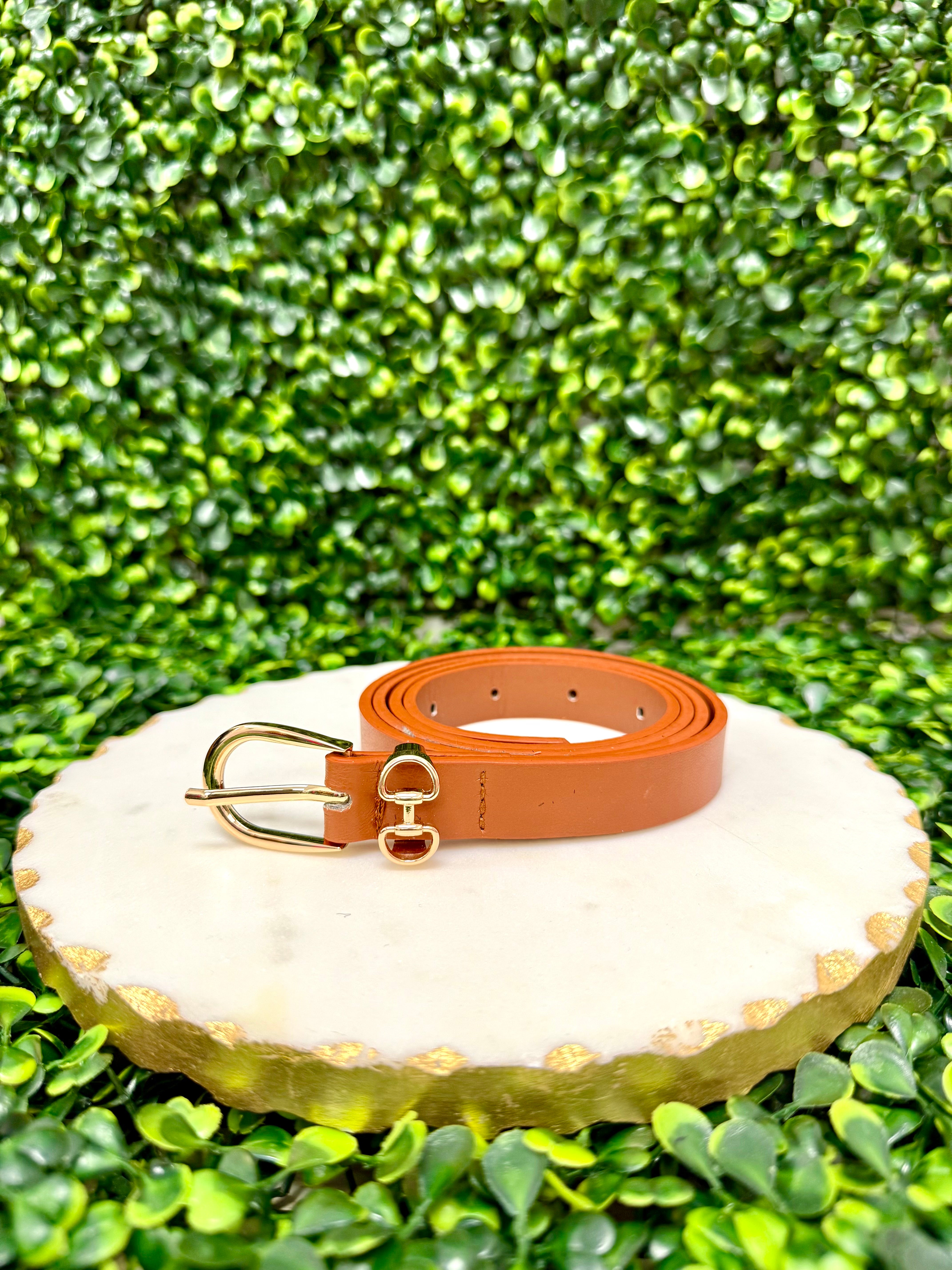 Skinny Horsebit Belt