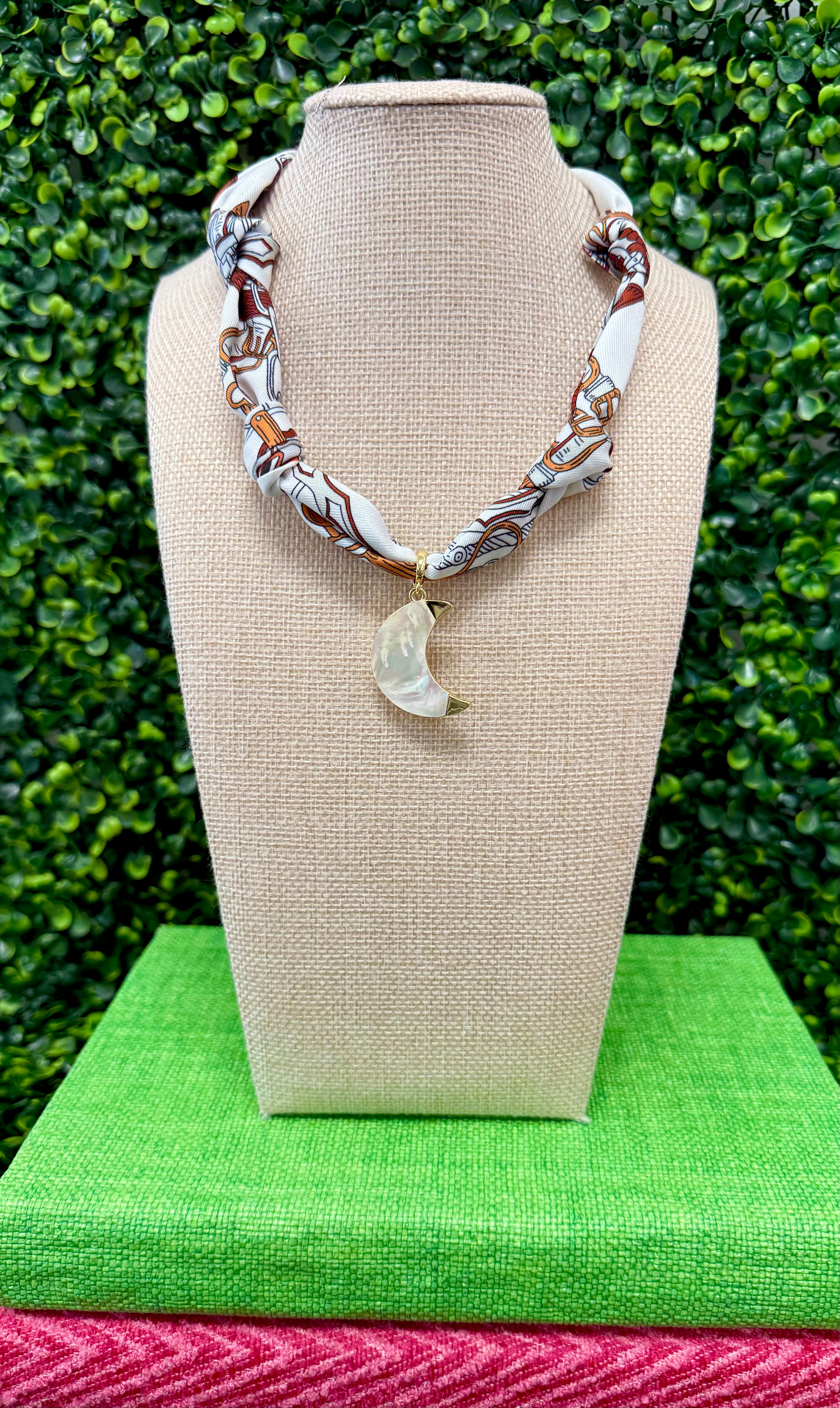 Moonlit Twist Scarf Necklace