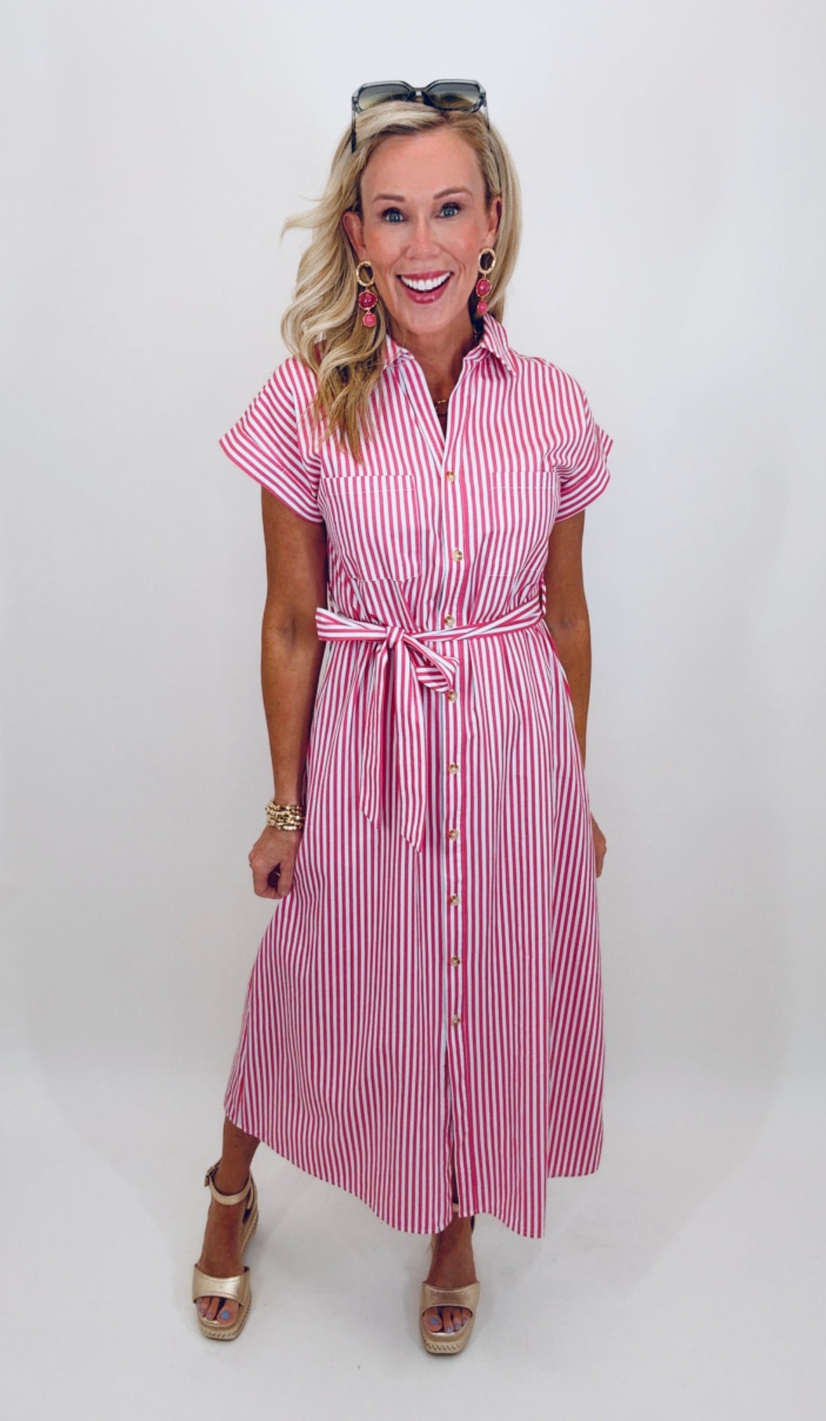 Pink Pop Shirt Dress