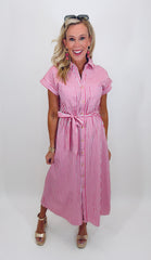 Pink Pop Shirt Dress