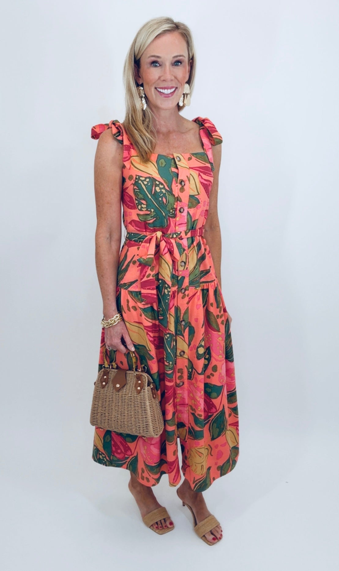 Pink Rio Midi Dress