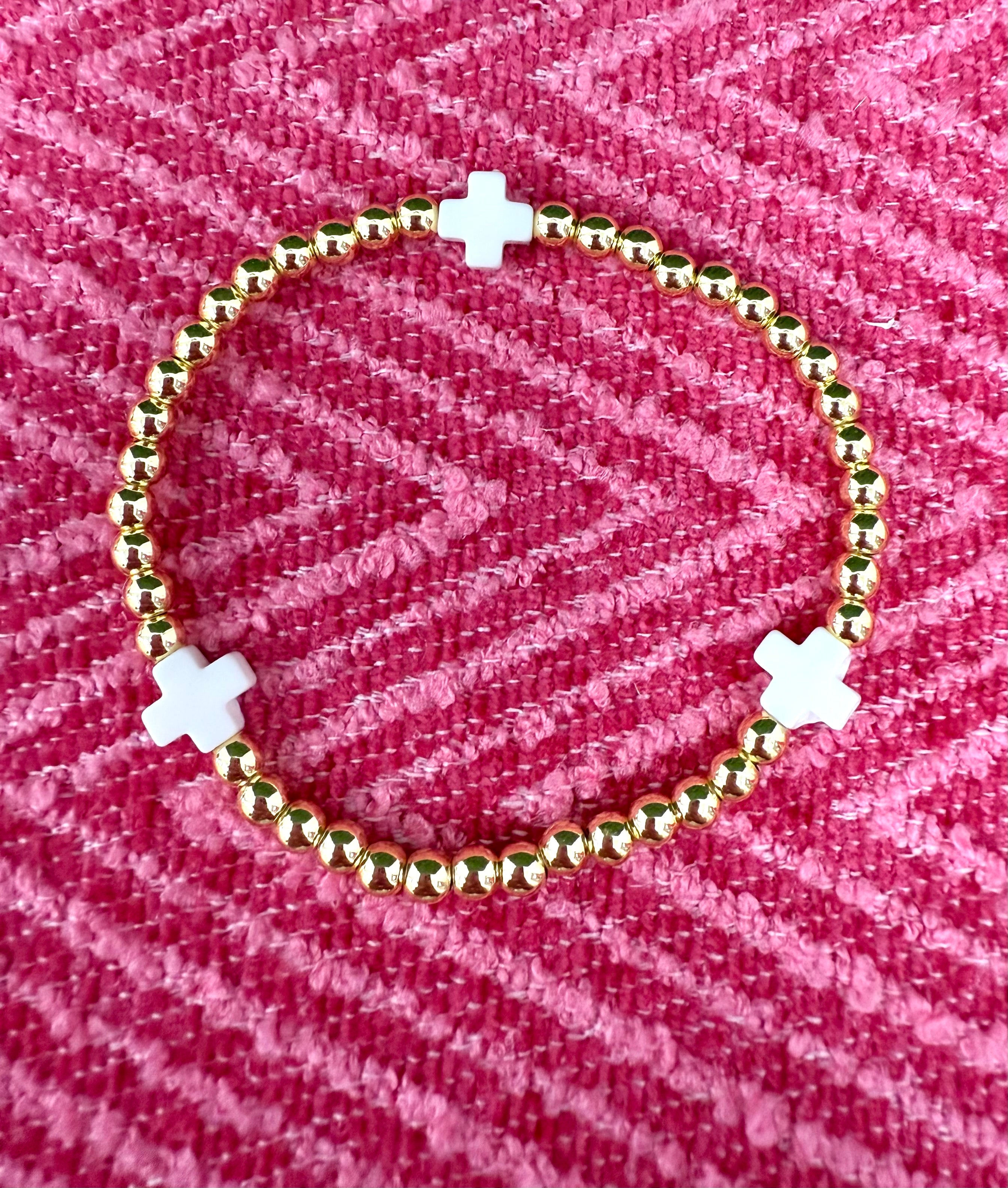 Color Cross Bracelet (Gold Dipped)