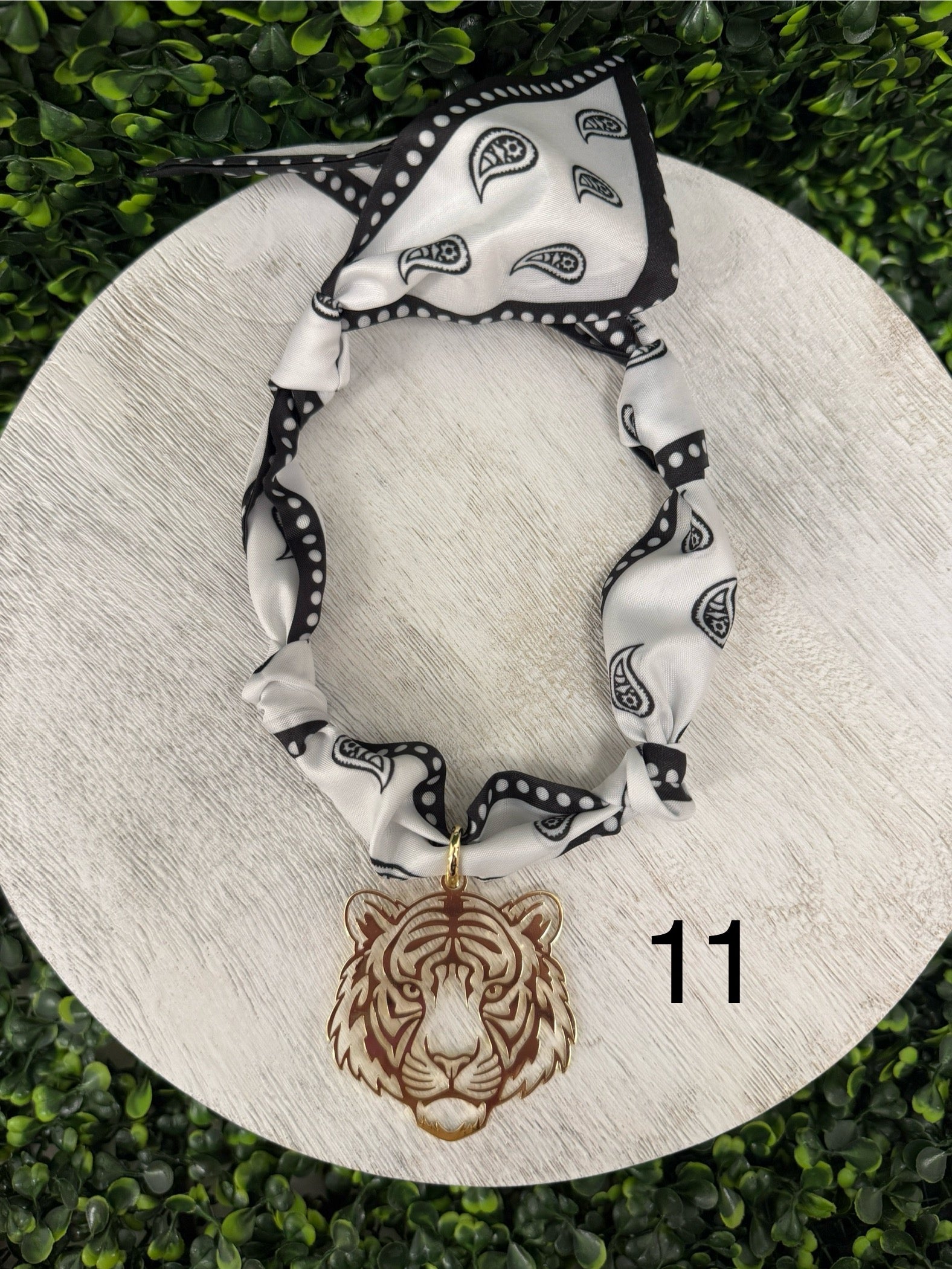 Tiger Time Scarf Necklace