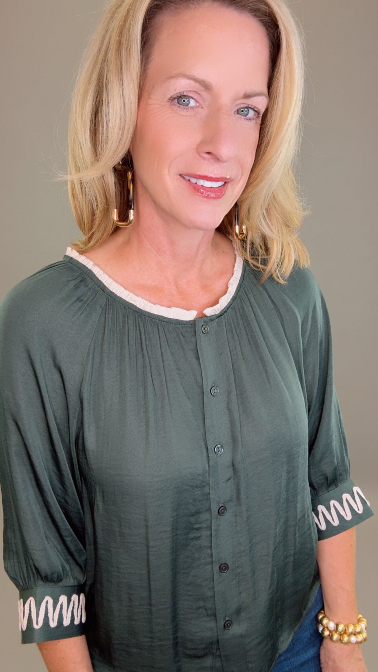 Sutton Blouse (forest green)