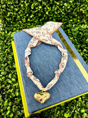 Heart of Gold Scarf Necklace
