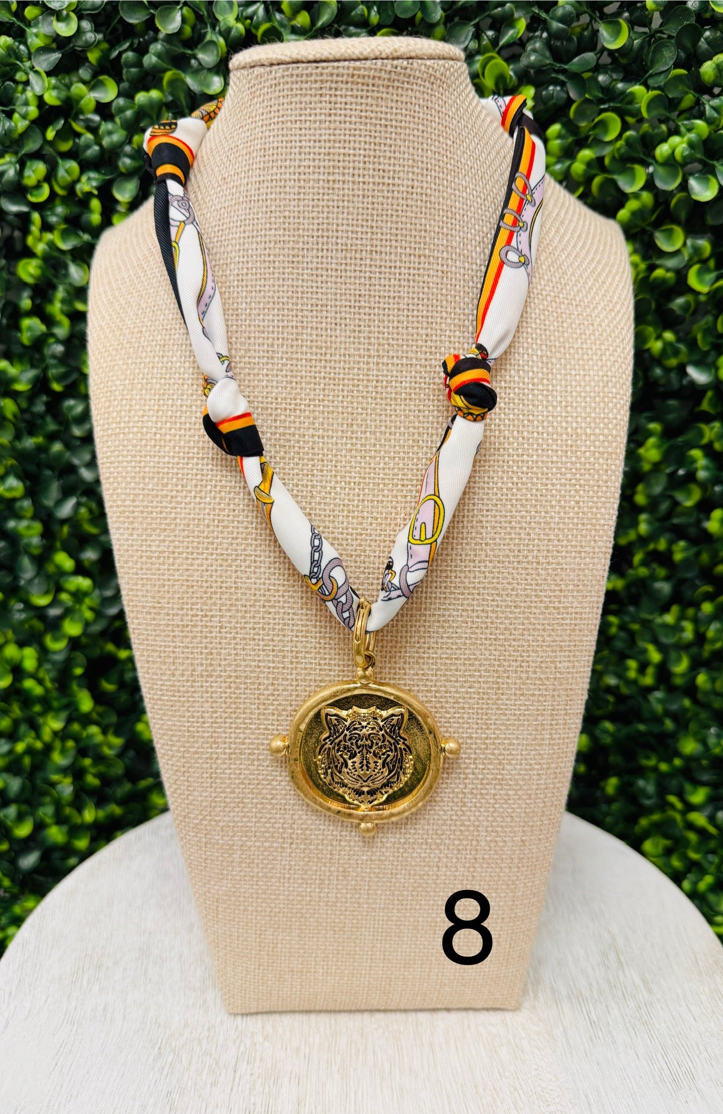 Tiger Time Scarf Necklace