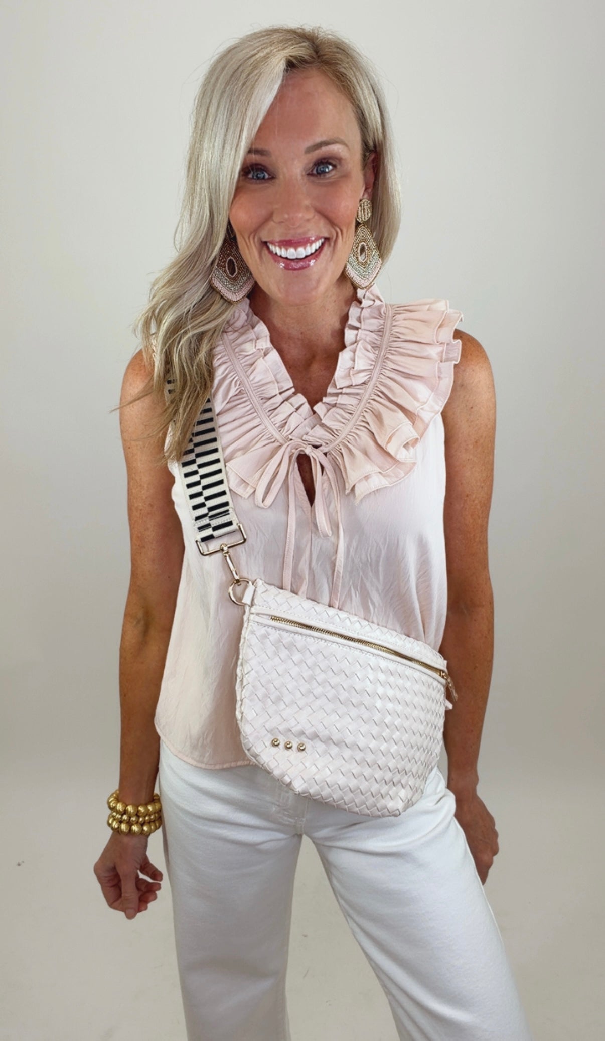 Woven Bum Bag (cream)