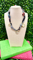 Sweet Emblem Scarf Necklace