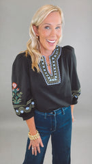 Canyon Bloom Top (black)