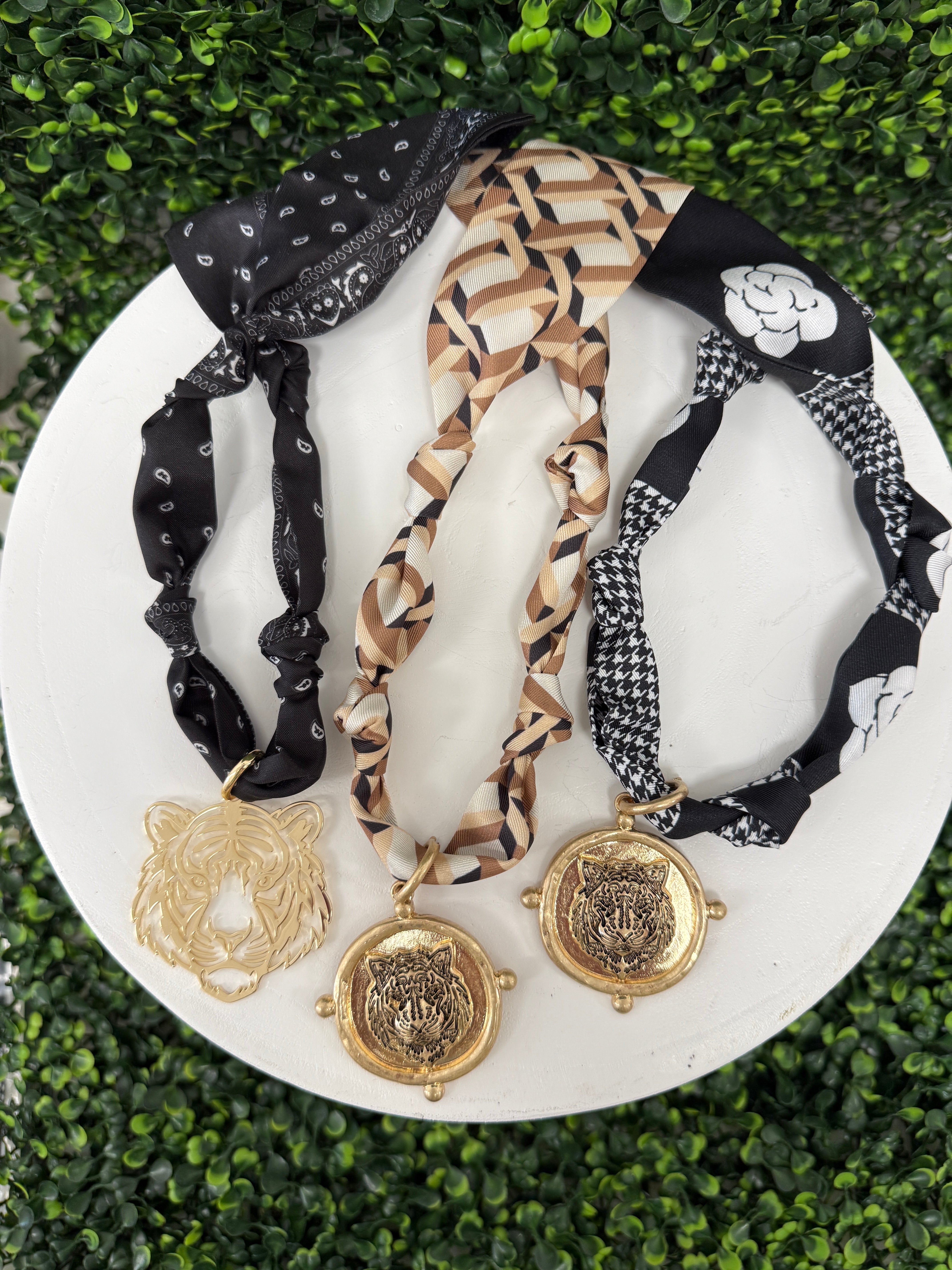 Tiger Time Scarf Necklace