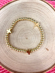 Gold Cross Bracelet (WR)