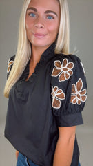 Rustic Rose Top (black)