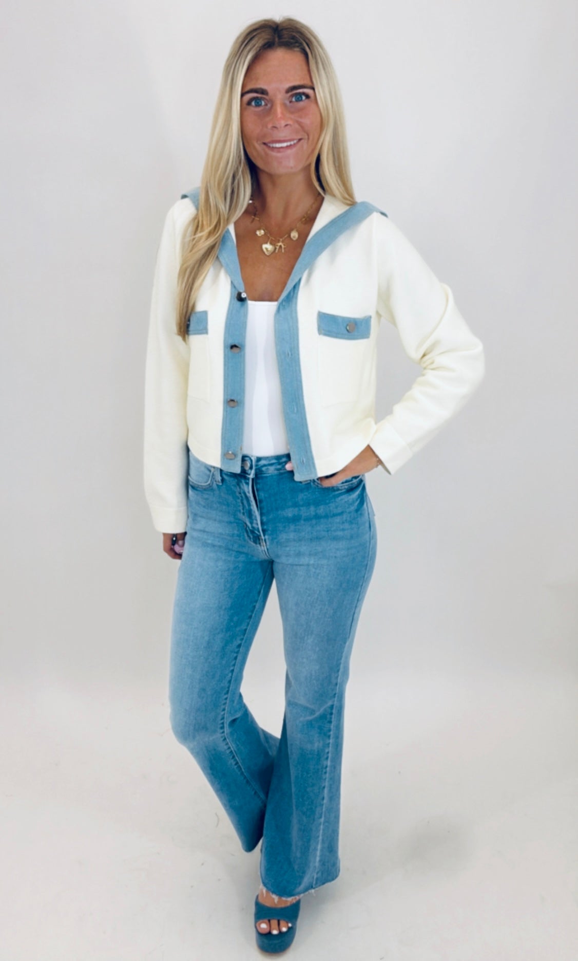 Indigo Prep Jacket (cream)