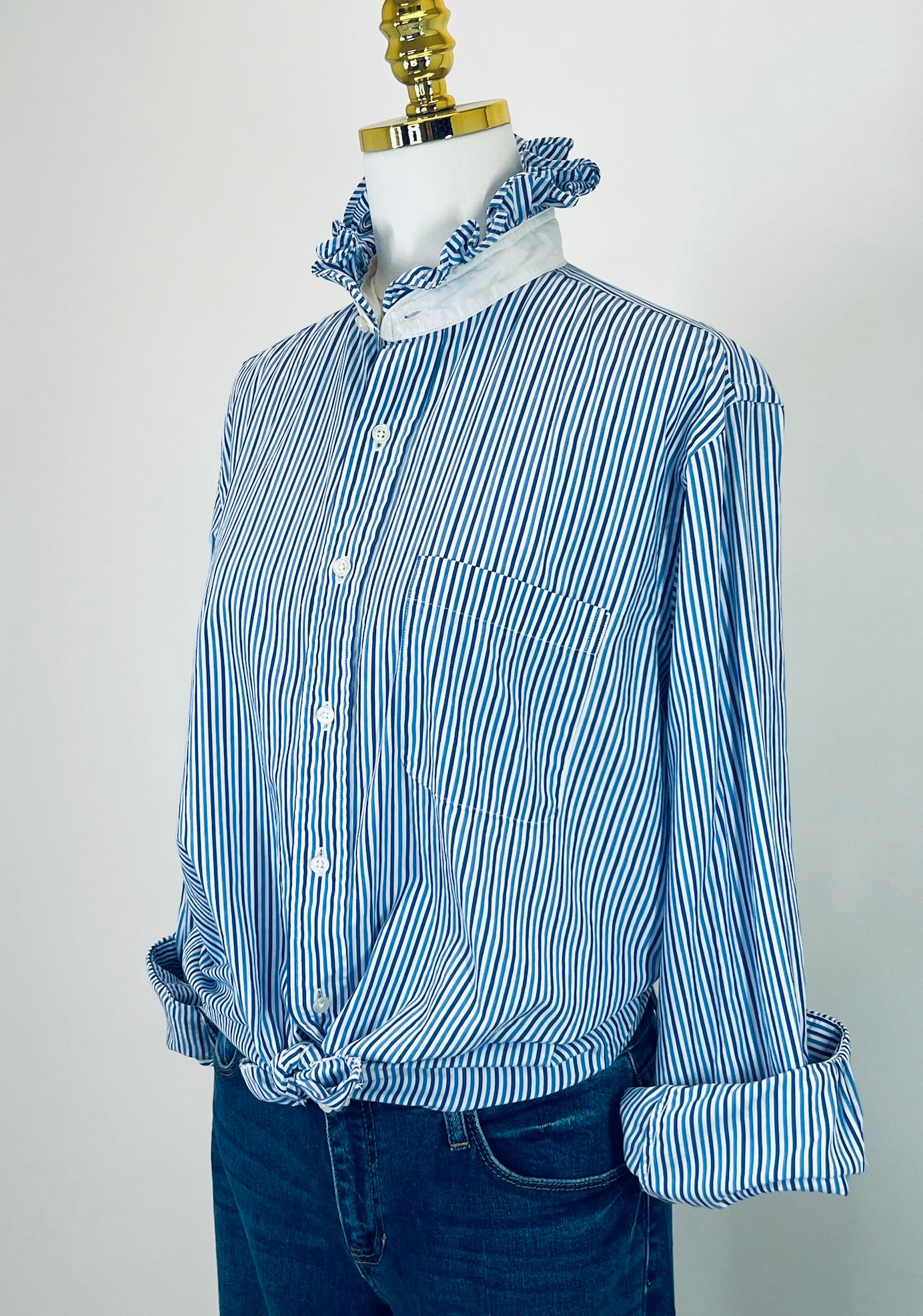 Second Story Shirt (LandsEnd/StrBl/M)