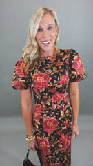 Evening Bloom Midi Dress