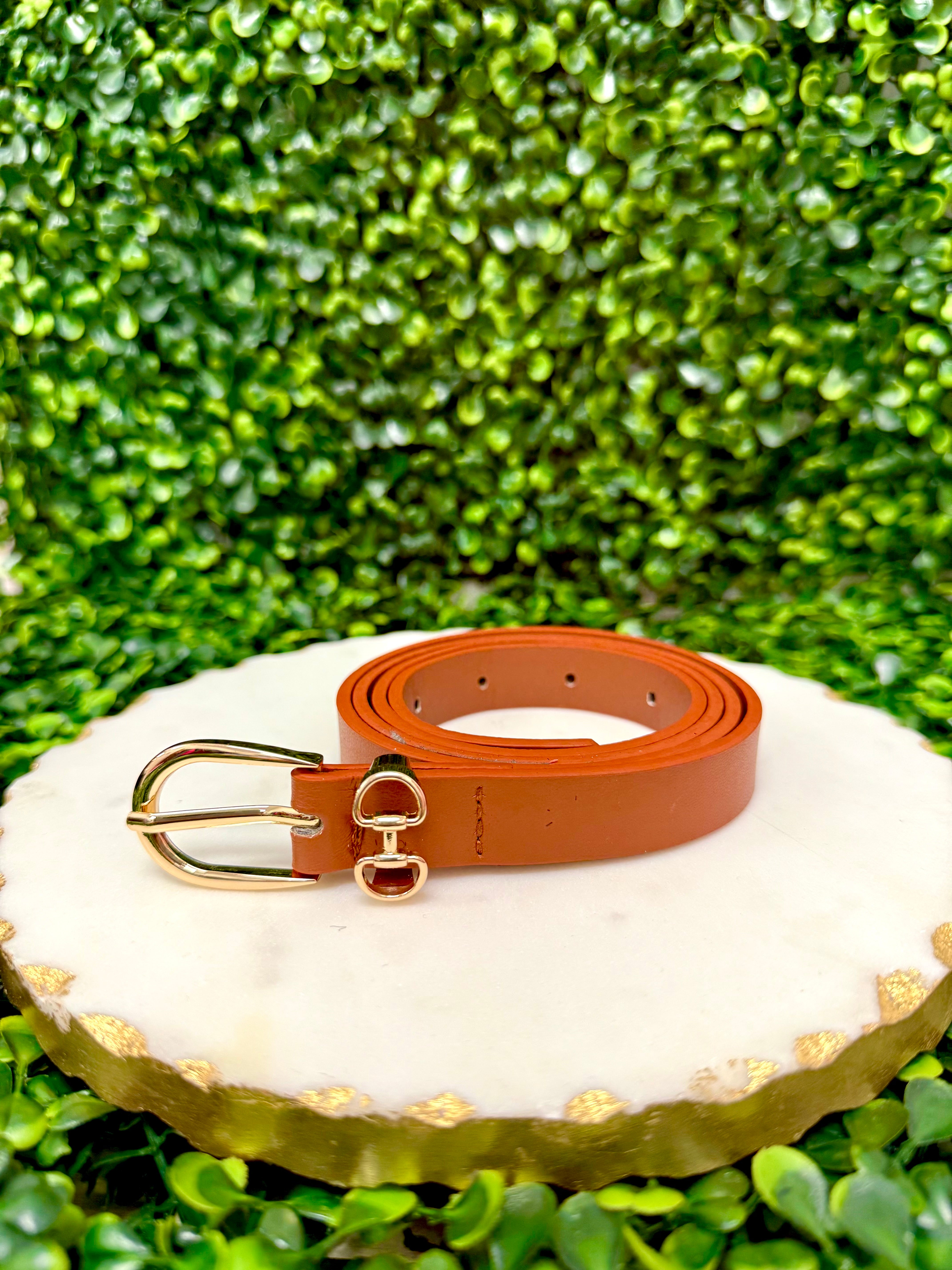 Skinny Horsebit Belt