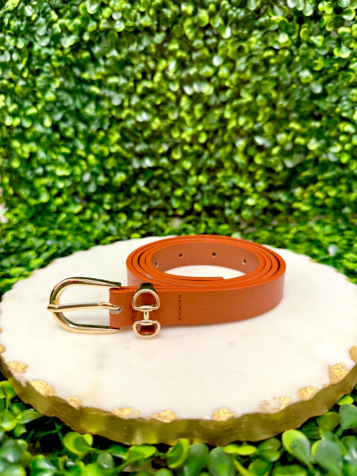 Skinny Horsebit Belt