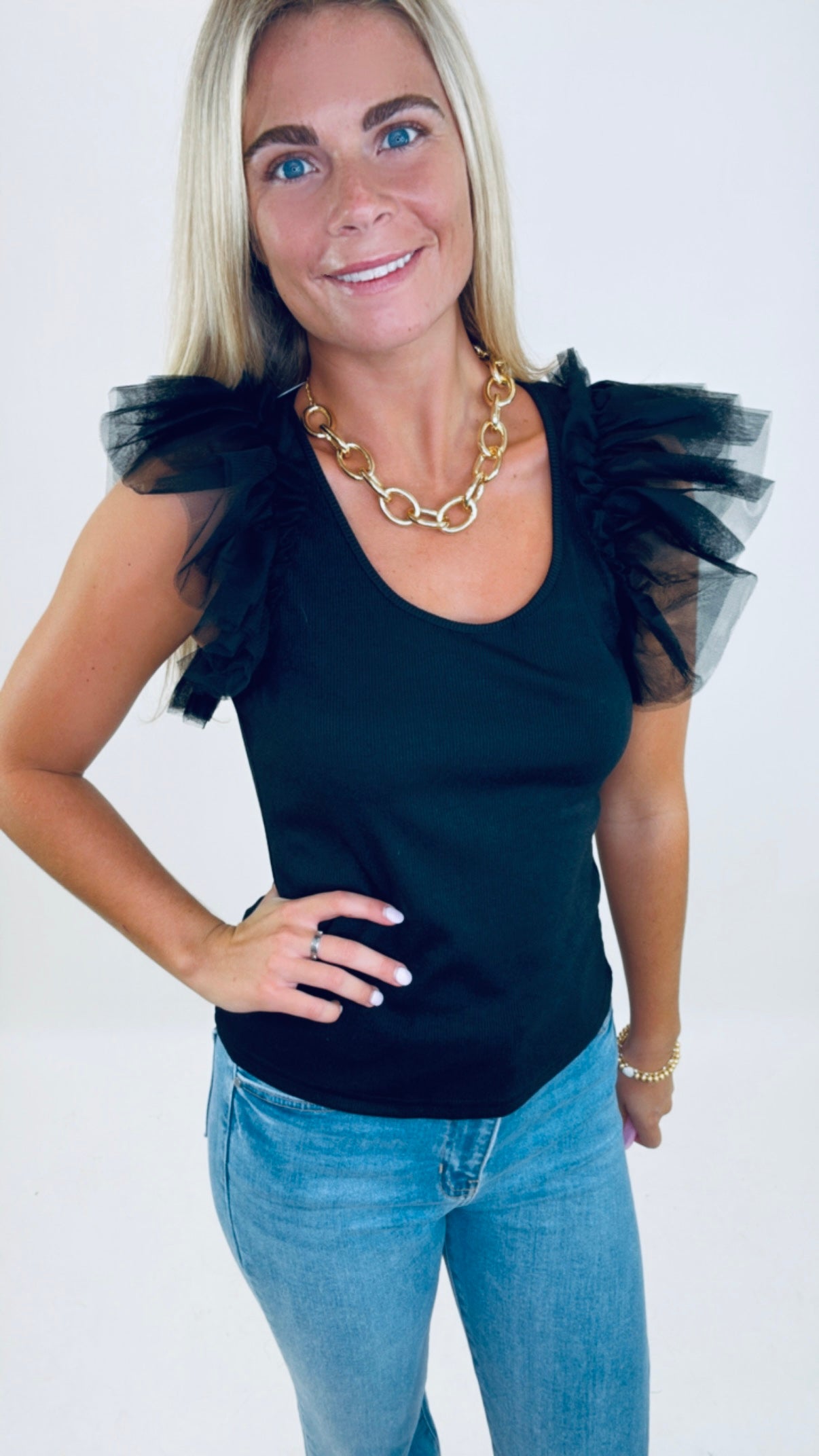 Tulle Time Top (black)