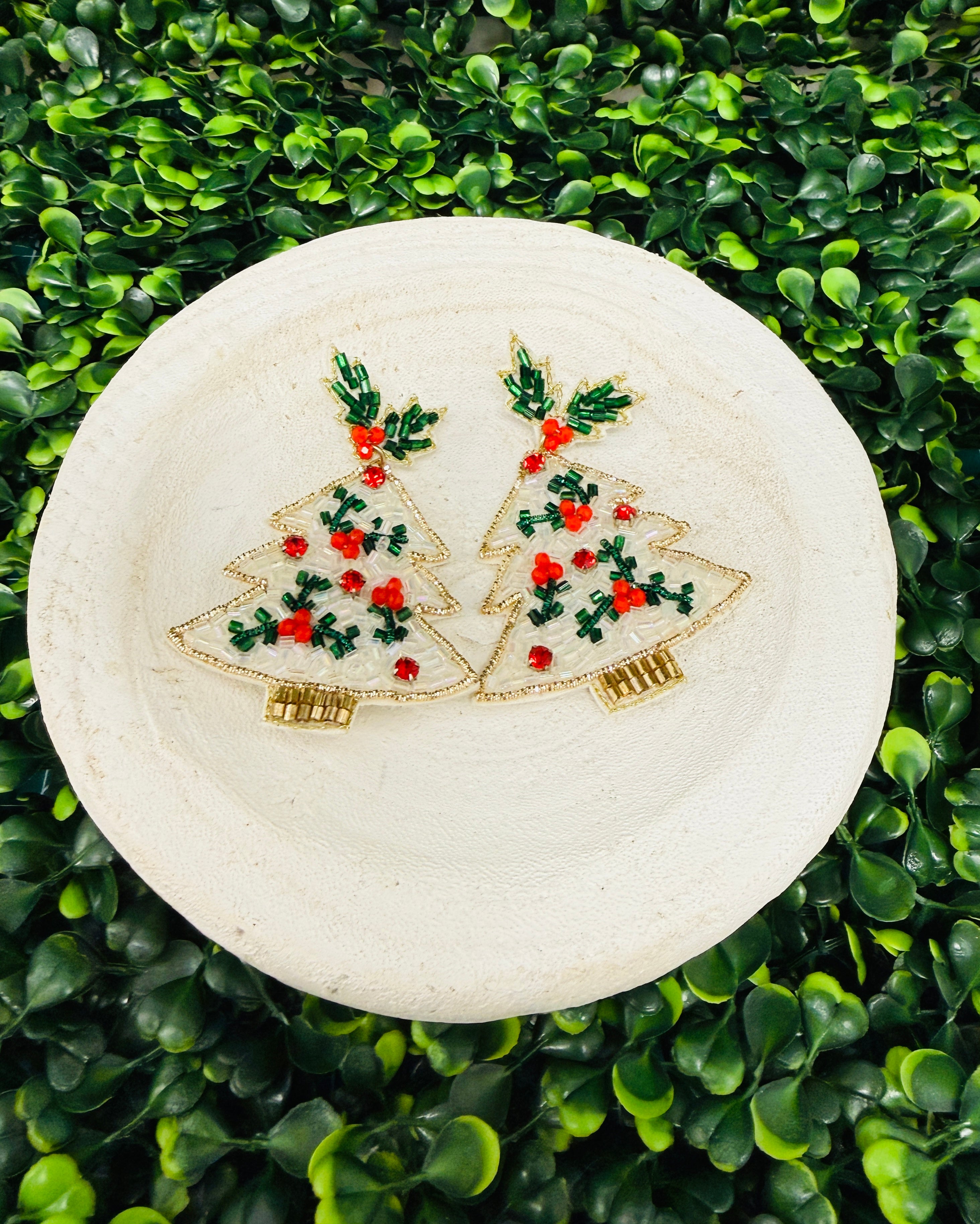 Holly & Glimmer Tree Earrings