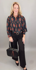 Crimson Bloom Top