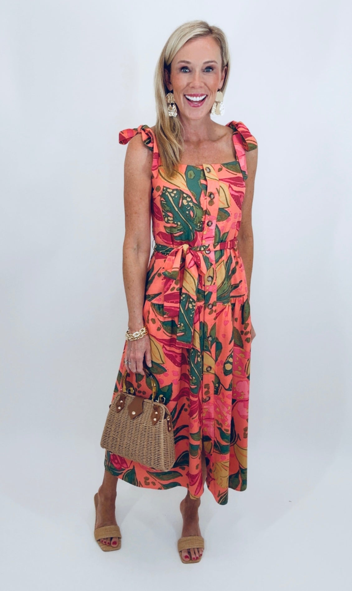 Pink Rio Midi Dress
