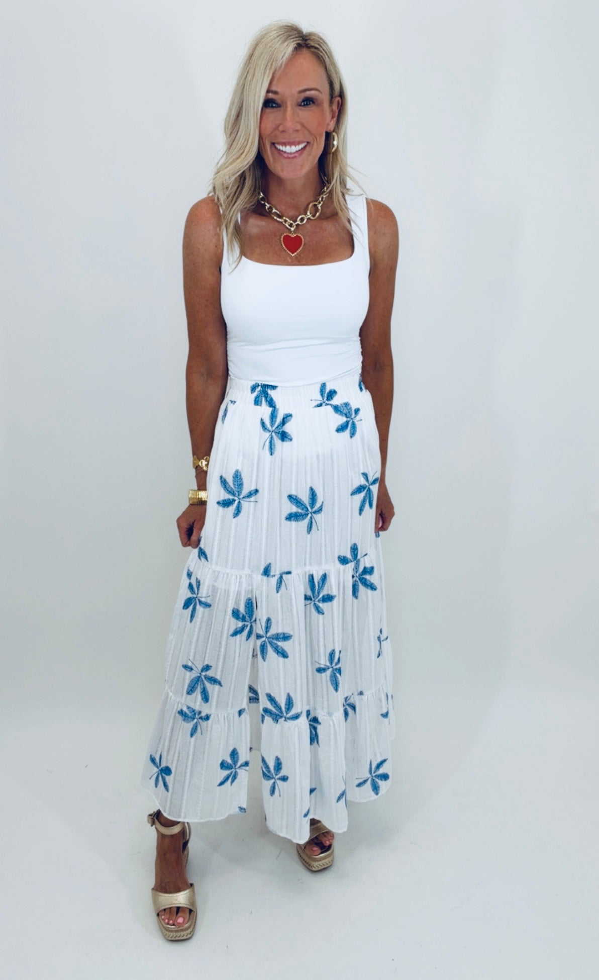 Seabreeze Tiered Maxi Skirt