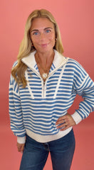 Bayside Stripe Quarter Zip
