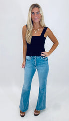 Clean Square Seamless Tank (black)