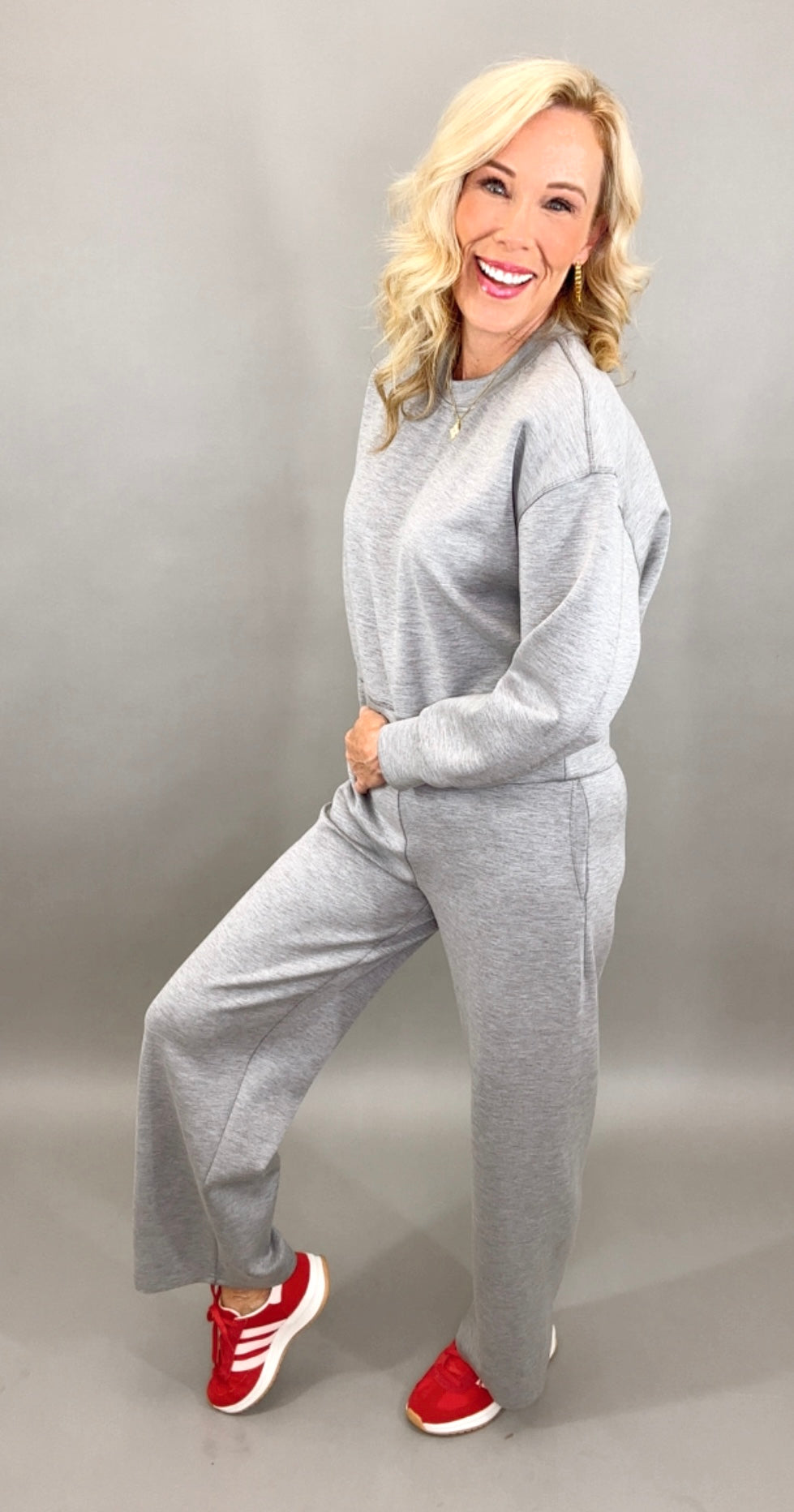 Victoria Super Soft Wide Modal Pant (heather grey)