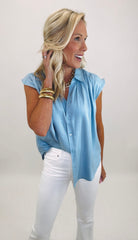 Periwinkle Pop Button-Up