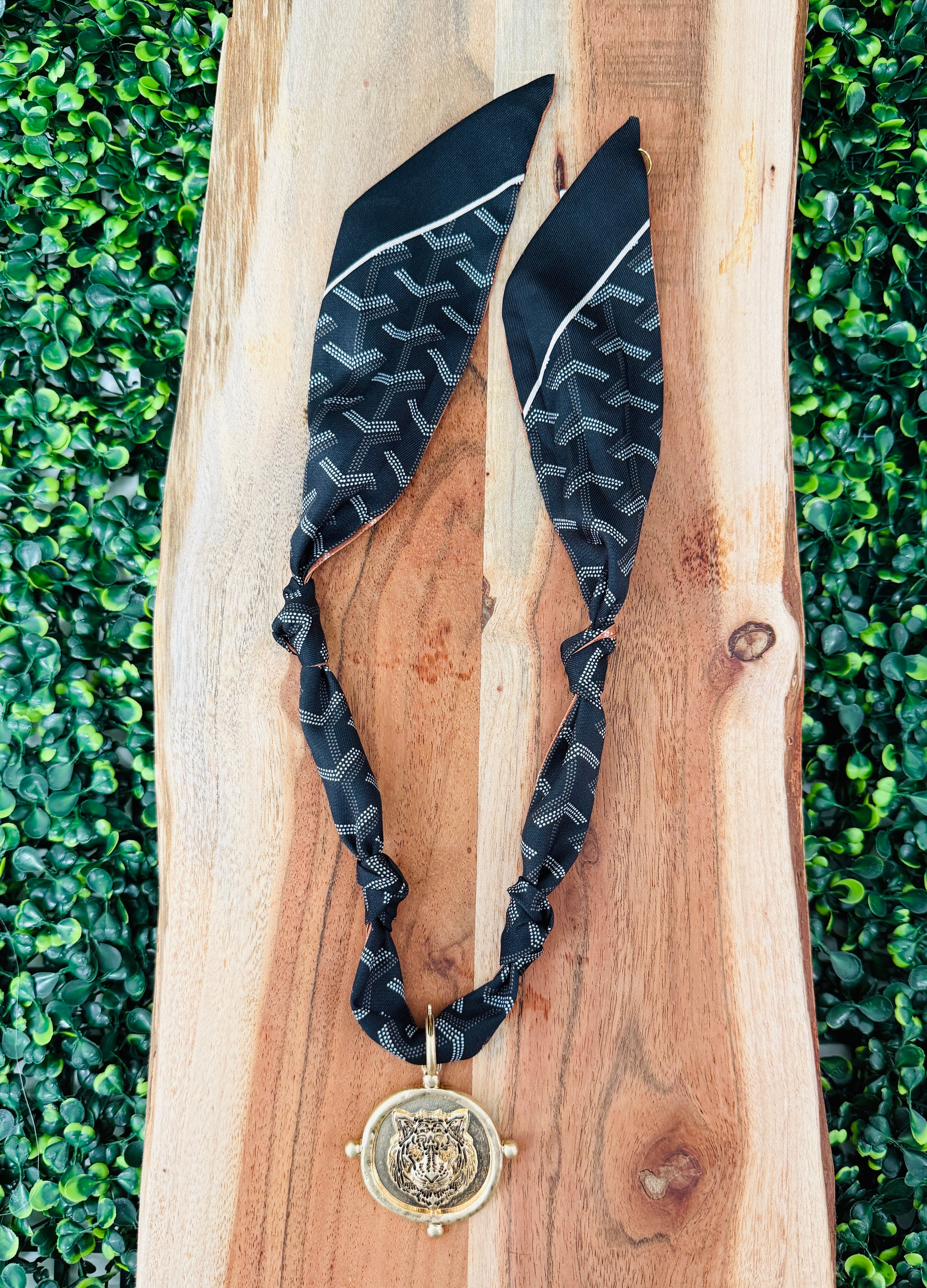 Tiger Time Scarf Necklace