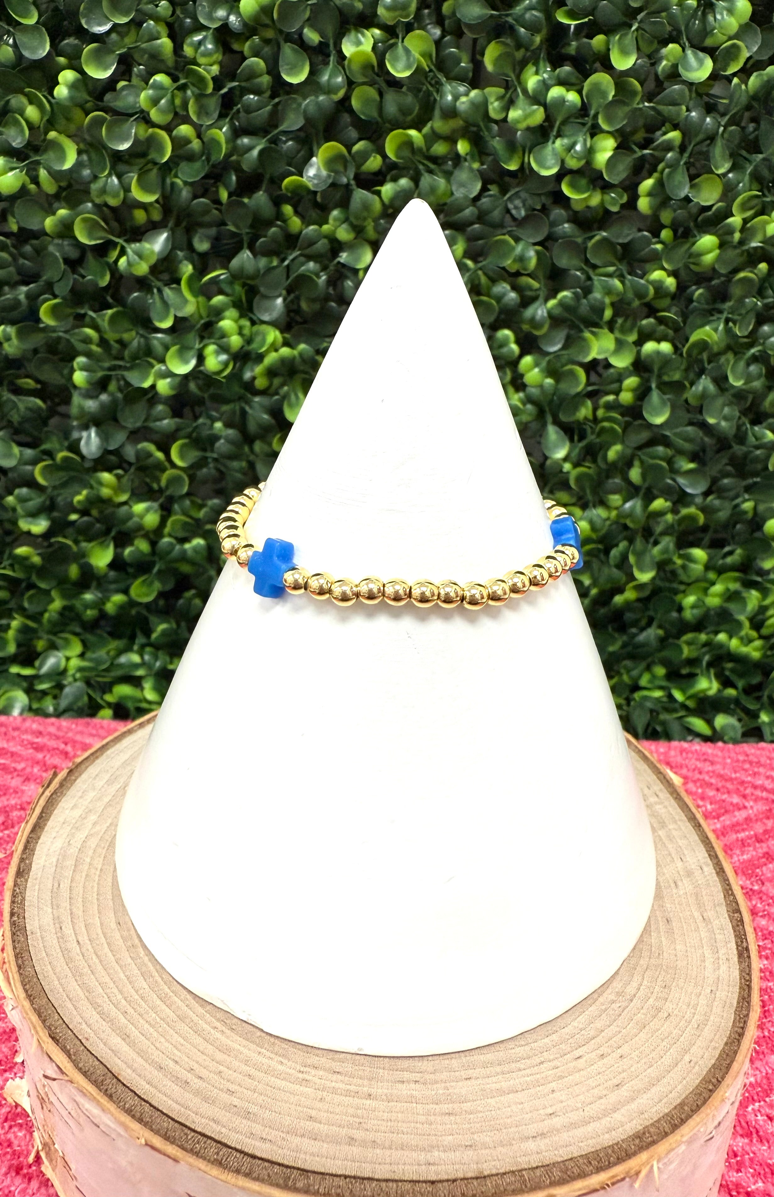 Color Cross Bracelet (Gold Dipped)